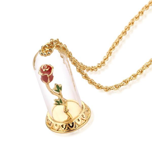 Yellow Gold Plated B&B Rose Necklace